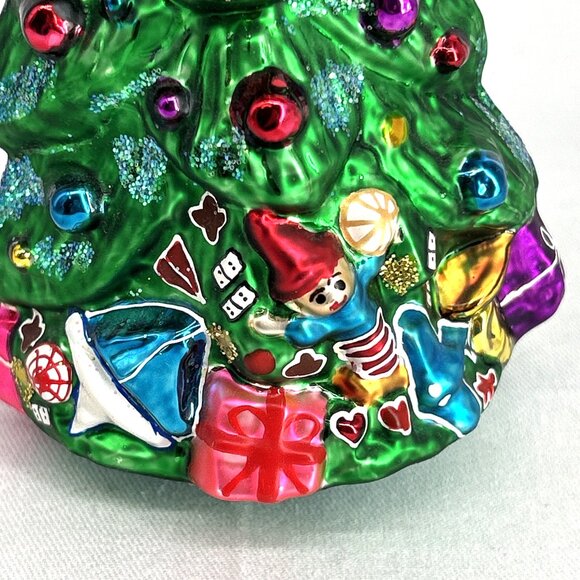 Radko Christmas Ornament Spruced up Spruce Decorated Tree 7" Tall Hand Painted - Picture 6 of 10